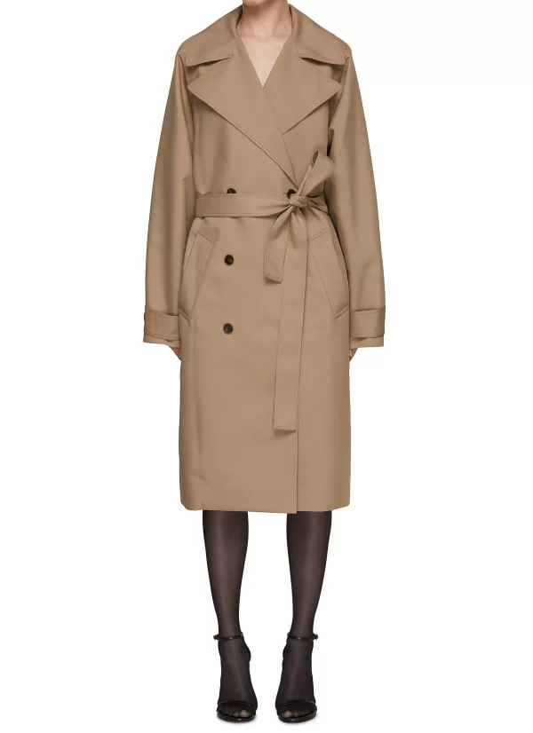 Coats>GIA STUDIOS Double Breasted Trench Coat