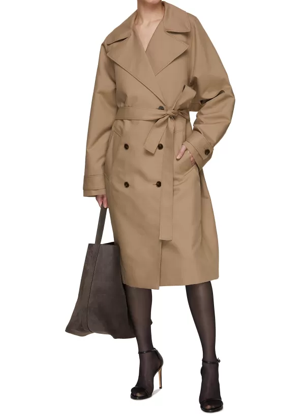 Coats>GIA STUDIOS Double Breasted Trench Coat