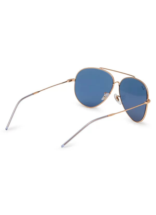 Eyewear>RAY BAN Double Bridge Metal Oval Sunglasses