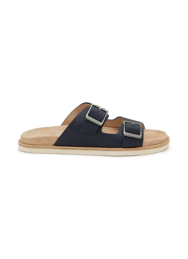 Sandals>BRUNELLO CUCINELLI Double Strap Leather Sandal