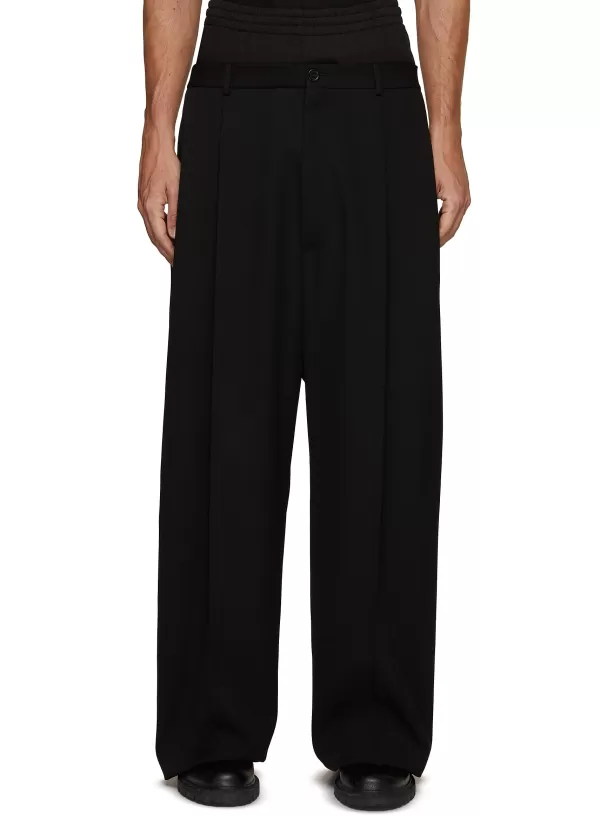 Pants>BALENCIAGA Double Waist Wide Leg Pants