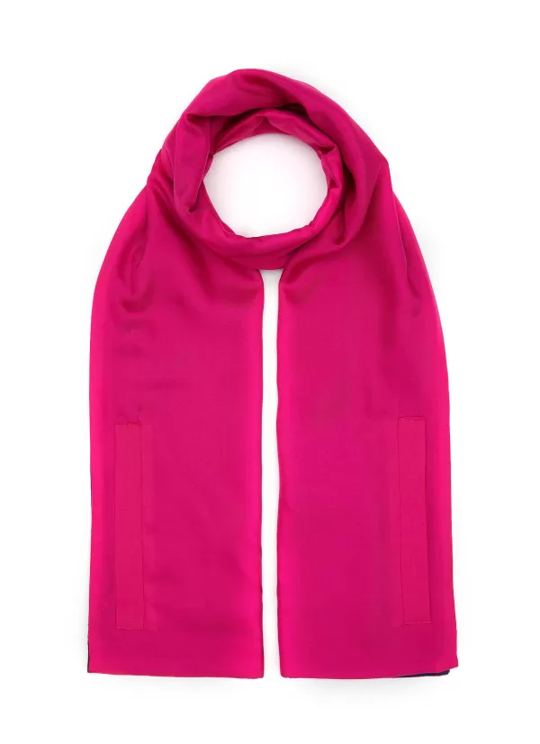 Scarves & Wraps>JOVENS Double-Faced Silk Scarf With Pocket