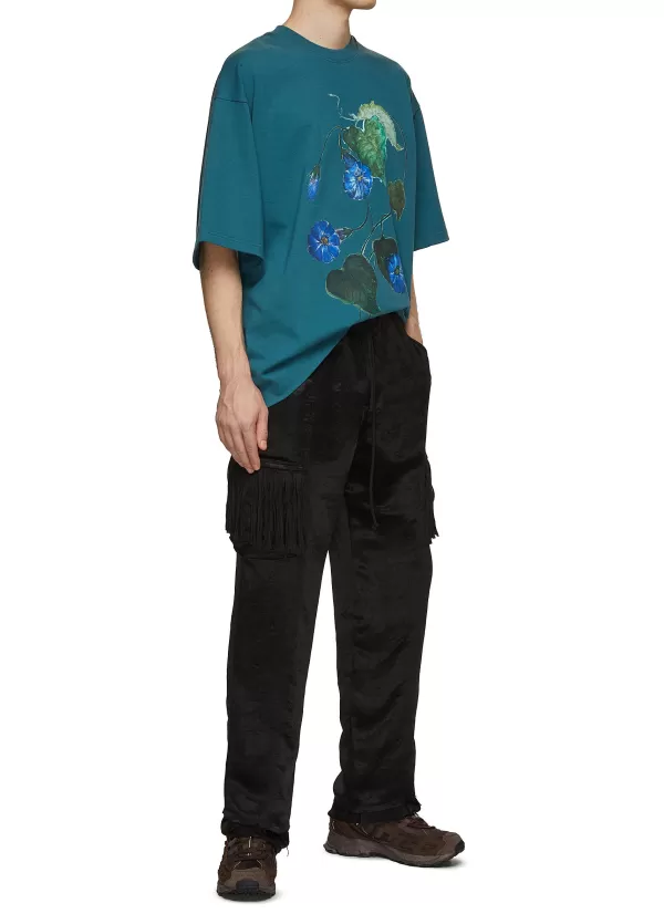 Pants>SONG FOR THE MUTE Draped Drawstring Waist Cargo Pants