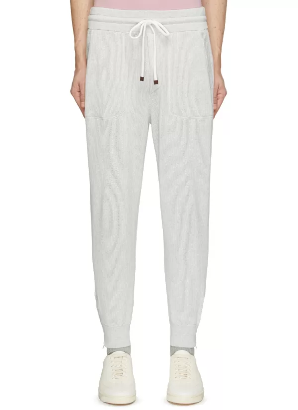 Pants>BRUNELLO CUCINELLI Drawstring Cotton Jogger Pants