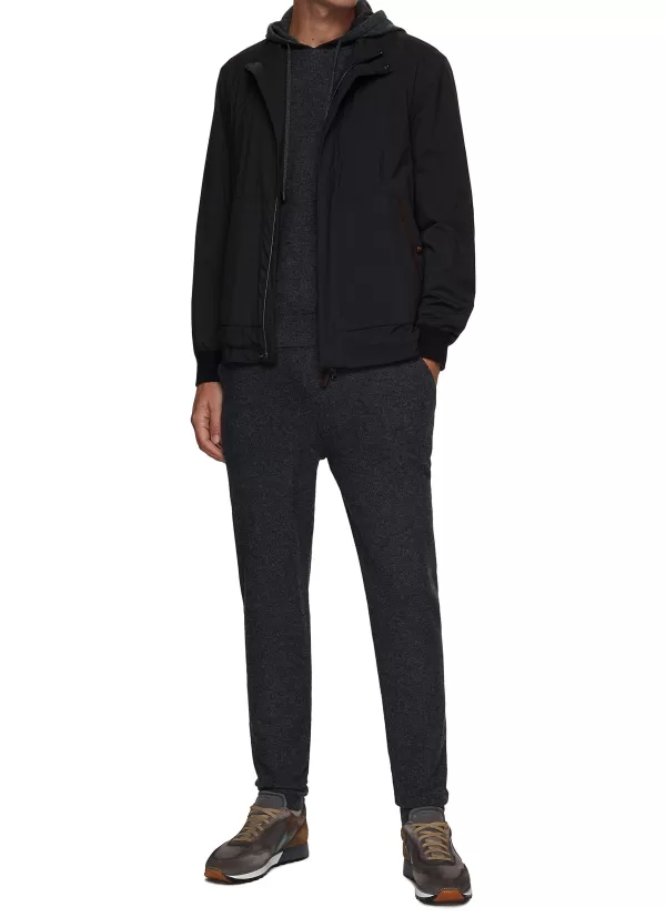 Pullovers & Hoodies>CANALI Drawstring Knit Hoodie