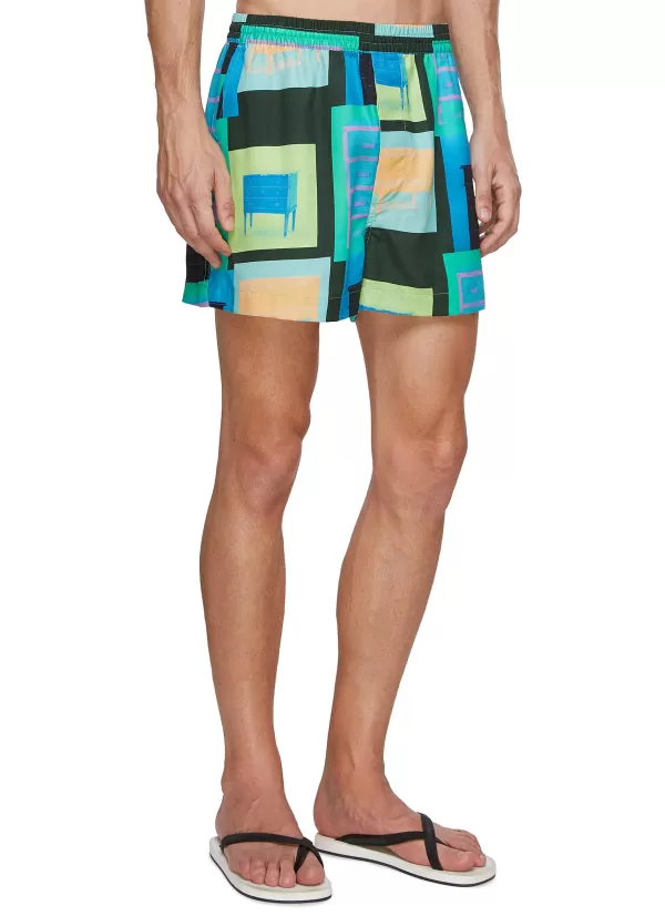 Swimwear>CDLP Drawstring Printed Pool Shorts