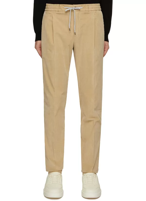 Pants>PT TORINO Drawstring Slim Fit Corduroy Jogger Pants