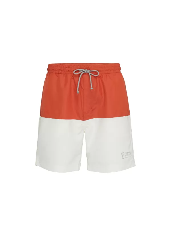 Swimwear>BRUNELLO CUCINELLI Drawstring Waist Swim Trunks