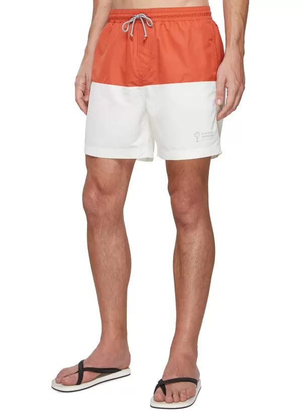 Swimwear>BRUNELLO CUCINELLI Drawstring Waist Swim Trunks