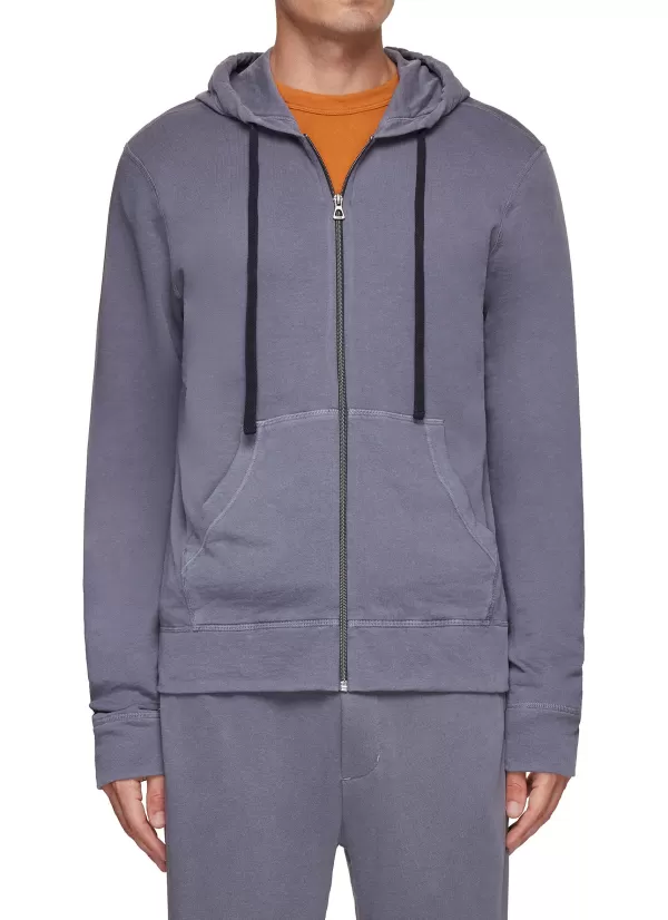 Pullovers & Hoodies>JAMES PERSE Drawstring Zip Up Hoodie