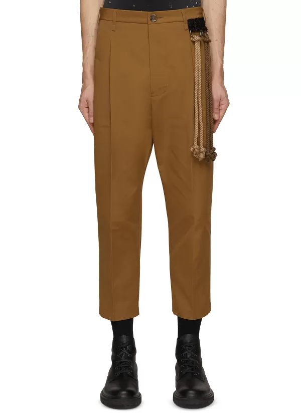 Pants>SONG FOR THE MUTE Dual Rope Tapered Cropped Melvin Pants