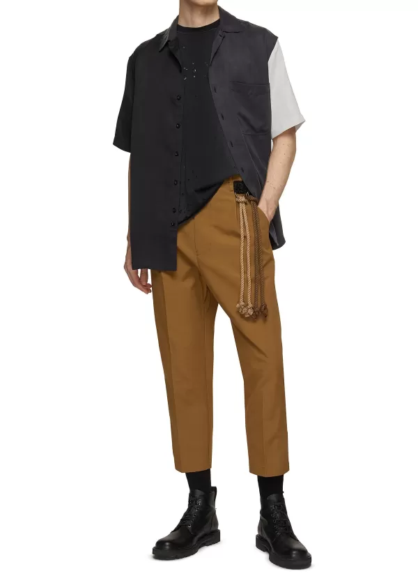 Pants>SONG FOR THE MUTE Dual Rope Tapered Cropped Melvin Pants