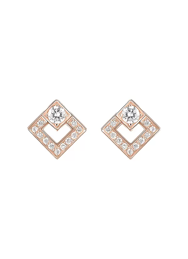 Fine Jewellery>KORLOFF Eclat 18K Rose Gold Diamond Stud Earrings