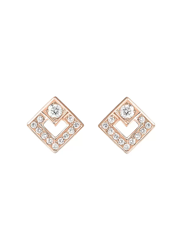 Fine Jewellery>KORLOFF Eclat 18K Rose Gold Diamond Stud Earrings