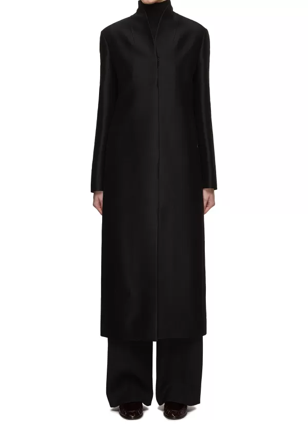 Coats>THE ROW Egle Wool Silk Coat