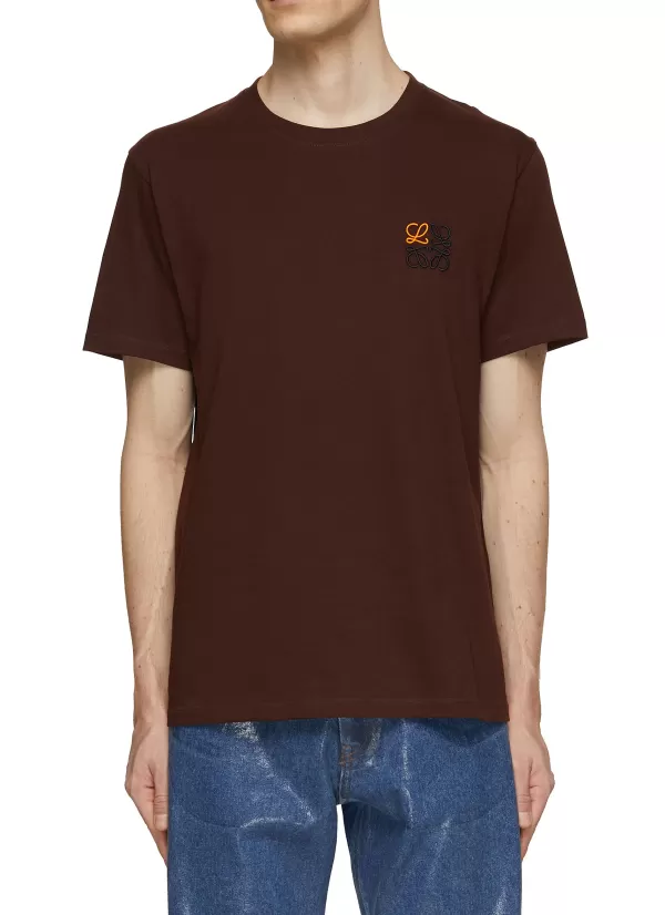 T-Shirts>LOEWE Embroidered Anagram T-Shirt