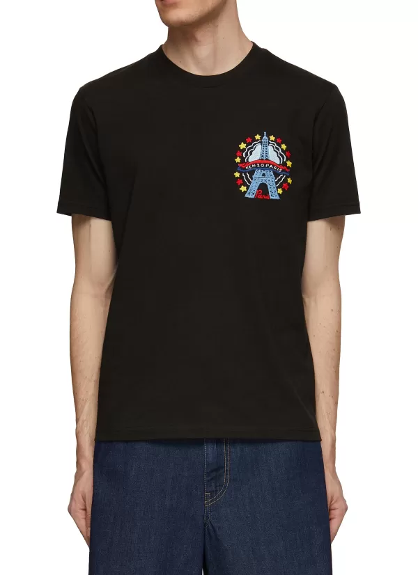 T-Shirts>KENZO Embroidered Crewneck T-Shirt