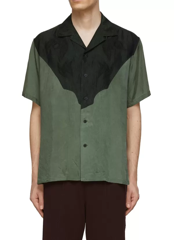 Shirts>TOGA VIRILIS Embroidered Shirt