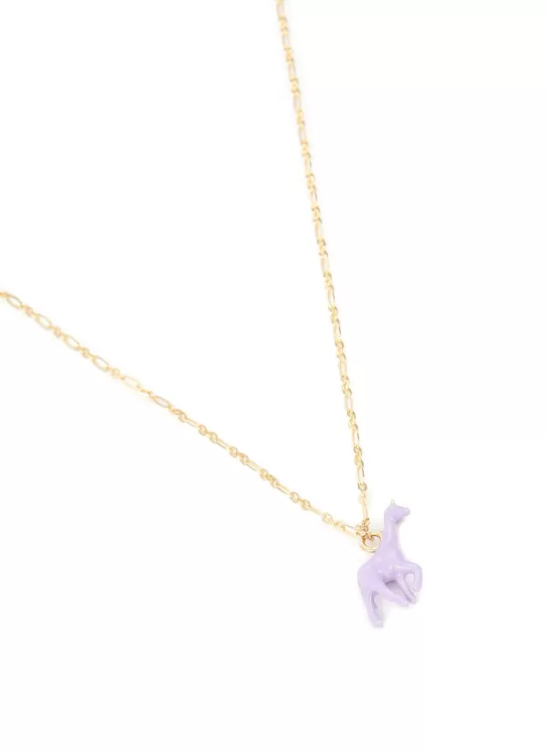 Fashion Jewellery>MÉTIER BY TOMFOOLERY Enamel Espirit 9K Gold Giraffe Plaque Necklace