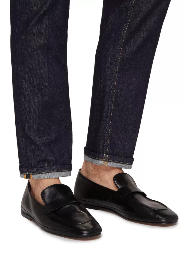 Flats>HENDERSON Ernest Nappa Leather Loafers