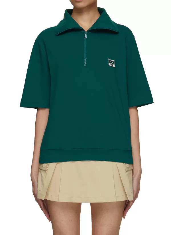 Tops>LUCKY MARCHE Essential Half Zip Sweatshirt