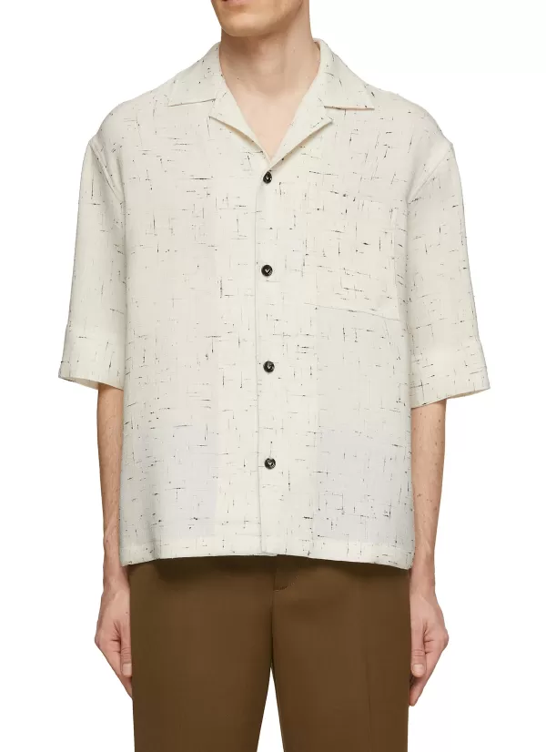 Shirts>BOTTEGA VENETA Faded Criss Cross Patch Pocket Shirt