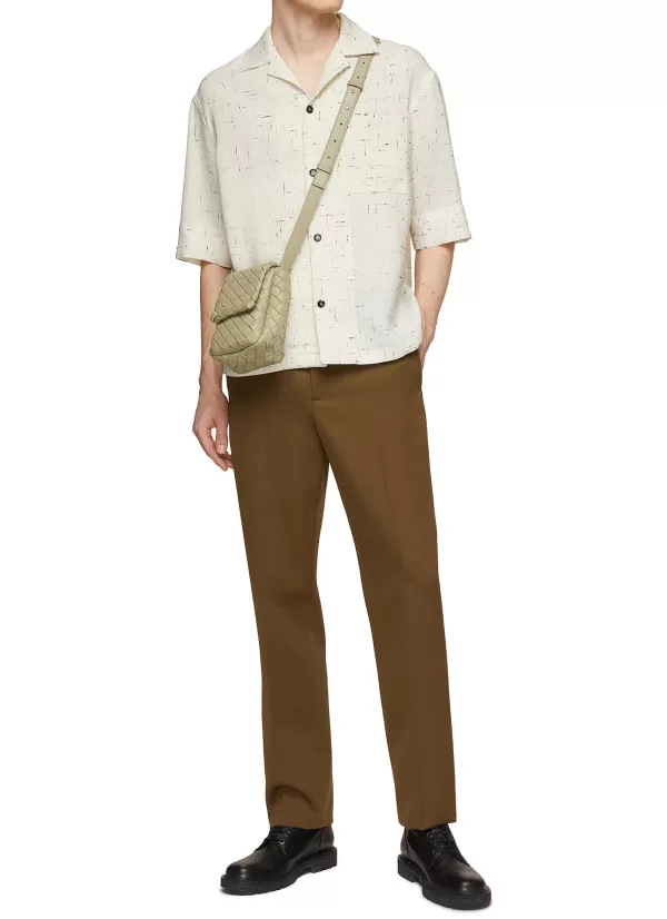 Shirts>BOTTEGA VENETA Faded Criss Cross Patch Pocket Shirt