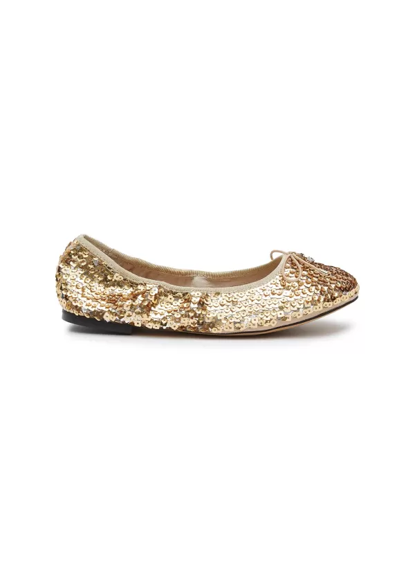 Shoes>SAM EDELMAN Felicia Sequin Kids Ballerina Flats