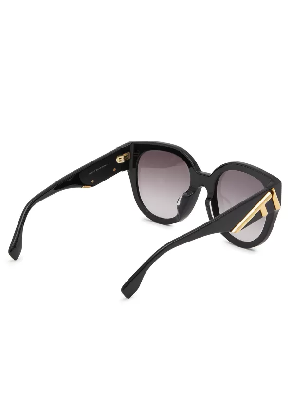 Eyewear>FENDI First Acetate Round Frame Sunglasses