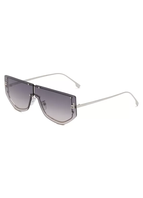 Eyewear>FENDI First Rimless Metal Sunglasses