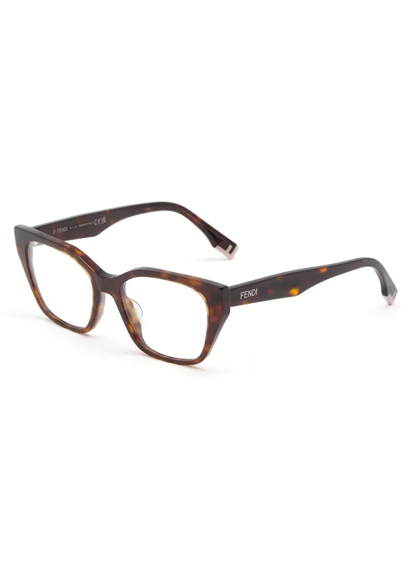 Eyewear>FENDI Way Tortoiseshell Effect Optical Glasses