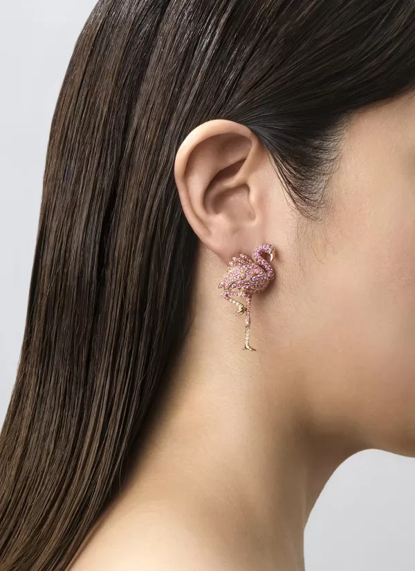 Fine Jewellery>MIO HARUTAKA Flamingo 18K Rose Gold Diamond Pink Sapphire Single Earring