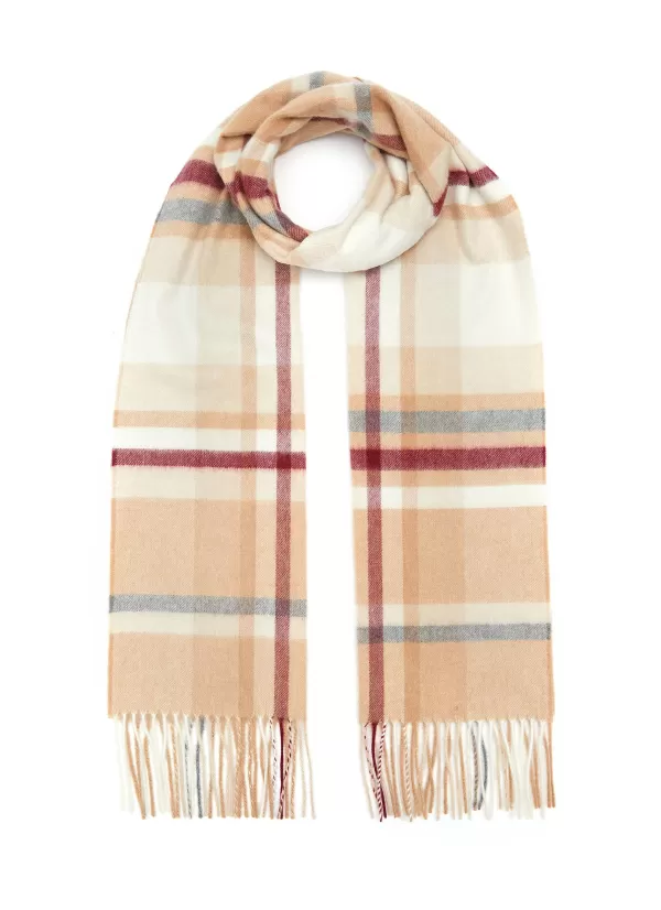 Scarves>JOHNSTONS OF ELGIN Flannel Check Cashmere Scarf