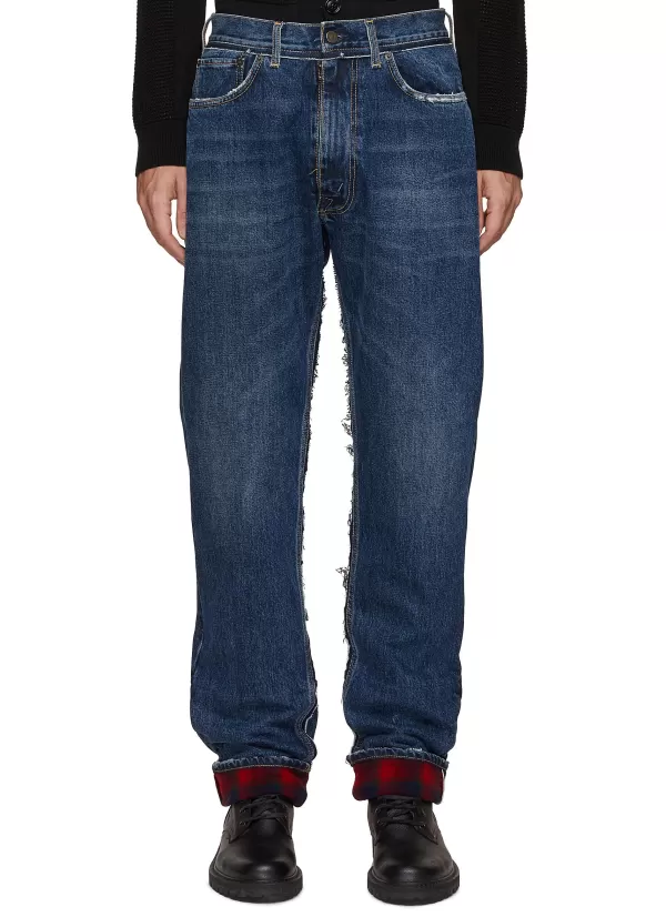 Pants>MAISON MARGIELA Flannel Lined Straight Leg Jeans