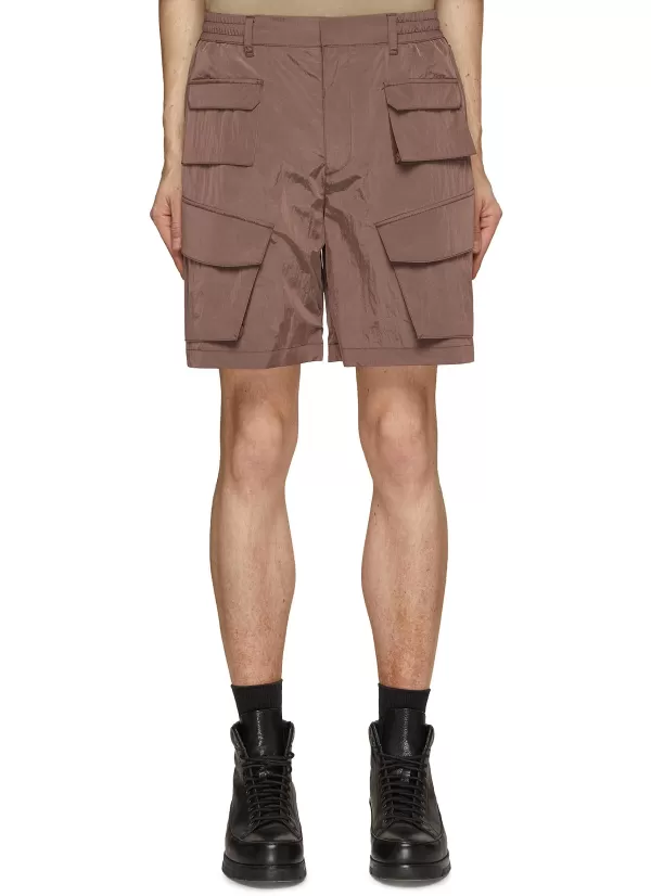 Pants>SOLID HOMME Flap Pocket Cargo Shorts