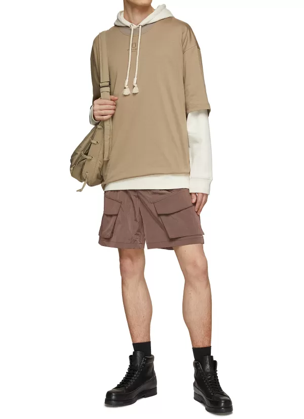 Pants>SOLID HOMME Flap Pocket Cargo Shorts