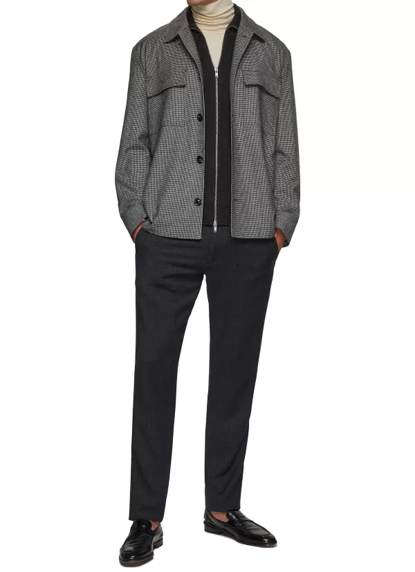 Pants>CANALI Flat Front Wool Pants