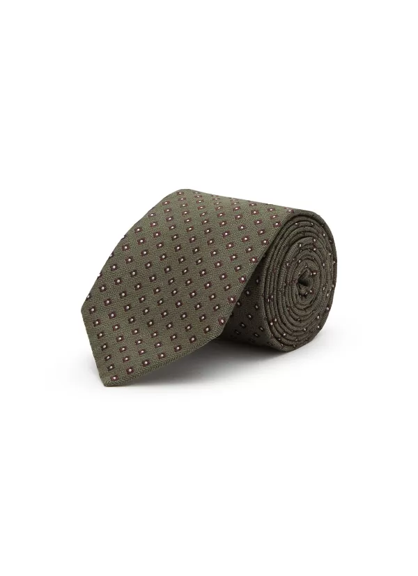 Ties>STEFANOBIGI MILANO Floral Herringbone Silk Tie