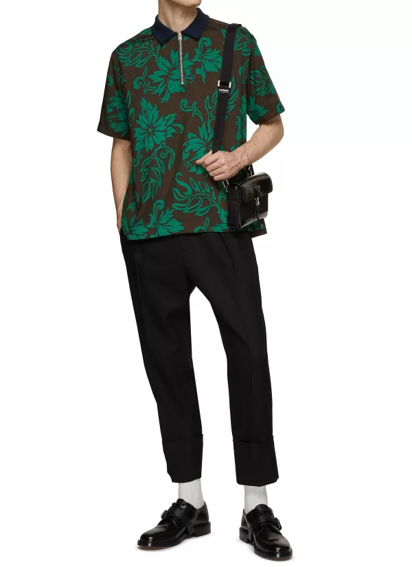 Polos>SACAI Floral Print Shirt