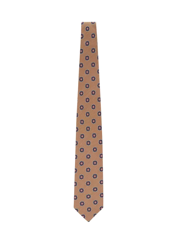 Ties>STEFANOBIGI MILANO Floral Print Silk Linen Tie