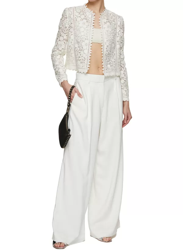 Jackets>GIAMBATTISTA VALLI Flower Macrame Bolero Jacket