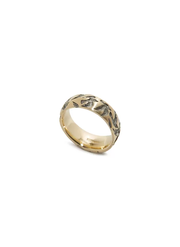 Fine Jewellery>CASTRO SMITH Flying Bird 18K Yellow Gold Band — Us 6.5