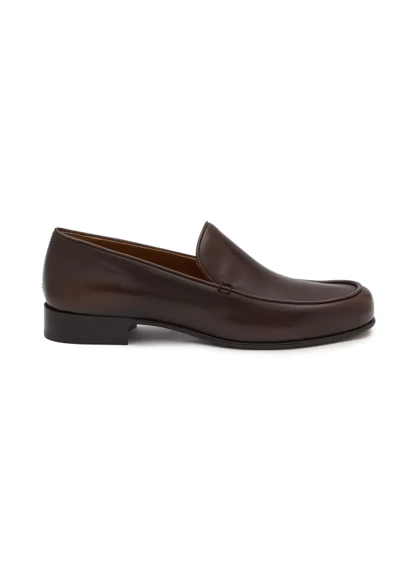 Flats>THE ROW Flynn Leather Loafers