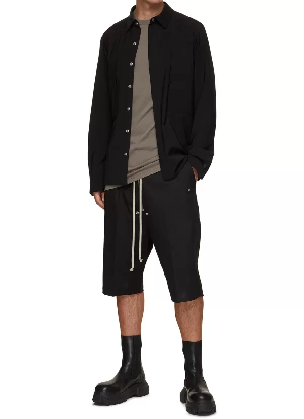 Shirts>RICK OWENS Fogpocket Panelled Front Shirt