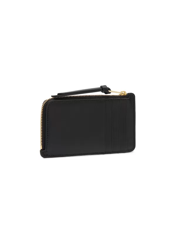 Small Leather Goods>LOEWE Foiled Logo Leather Coin Cardholder