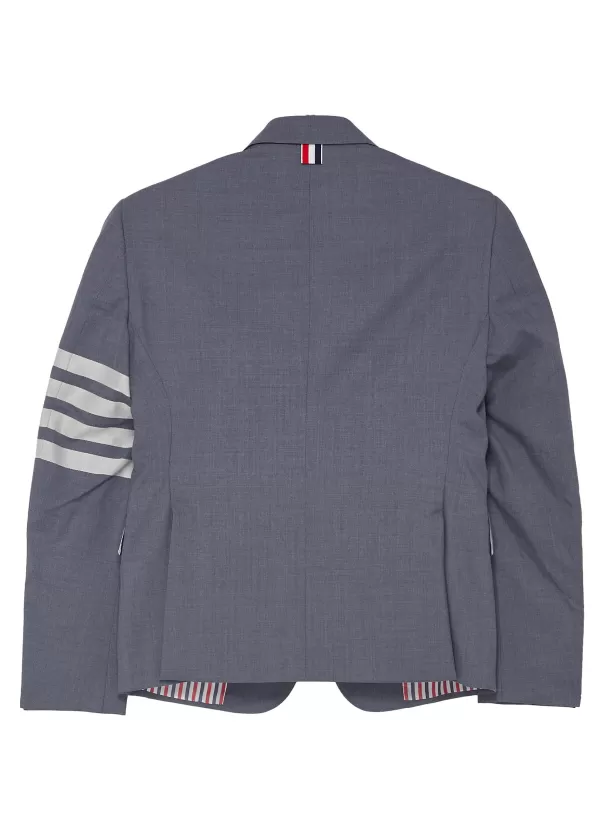 Suits>THOM BROWNE Four Bar Plain Weave Blazer