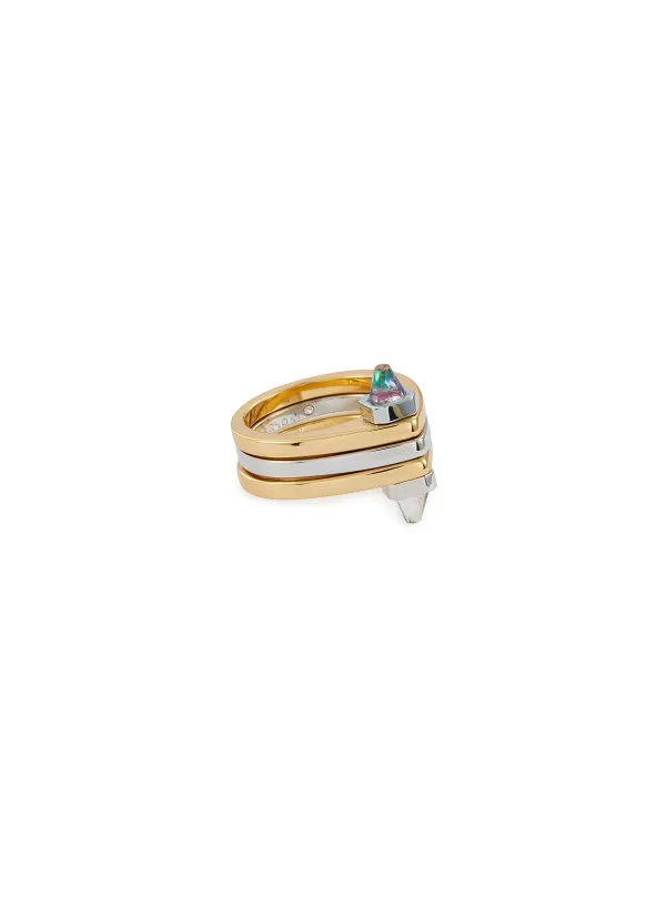 Fashion Jewellery>DEMARSON Frankie 12K Gold Sliver Plated Ring