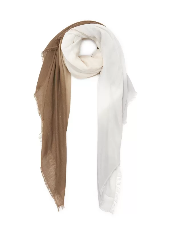 Scarves & Wraps>FALIERO SARTI Frayed Amantina Gradient-Effect Wool Blend Scarf