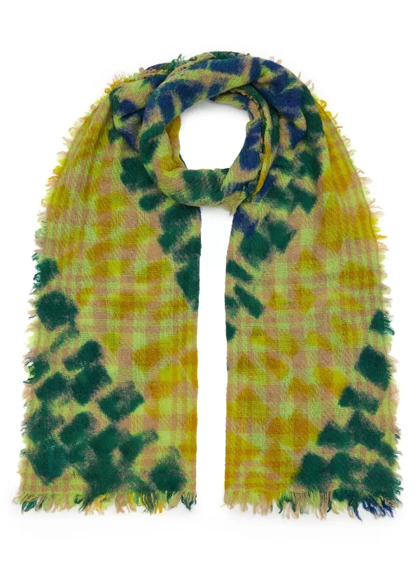 Scarves & Wraps>FALIERO SARTI Frayed Edge Wool Blend Scarf