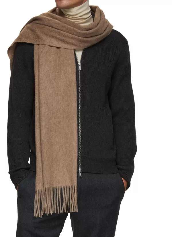 Scarves>JOVENS Fringe Cashmere Scarf